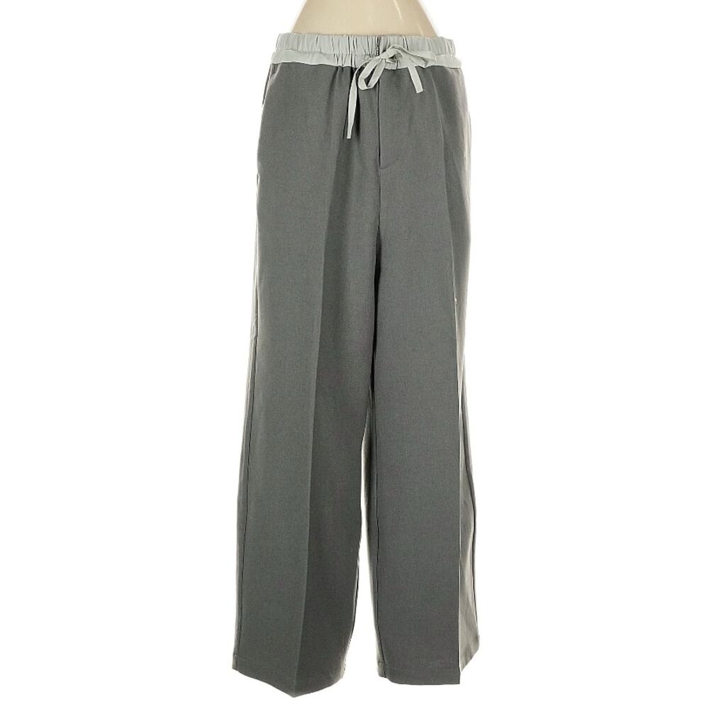 Black by Moussy Blkby Gray Wide Leg Oversized Cropped Sport Trouser 1 S-M